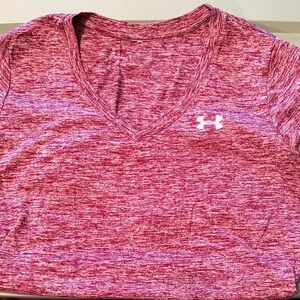 Under Armour Women's Short Sleeve Heathered Tee - Pink
